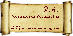 Podmaniczky Augusztina névjegykártya
